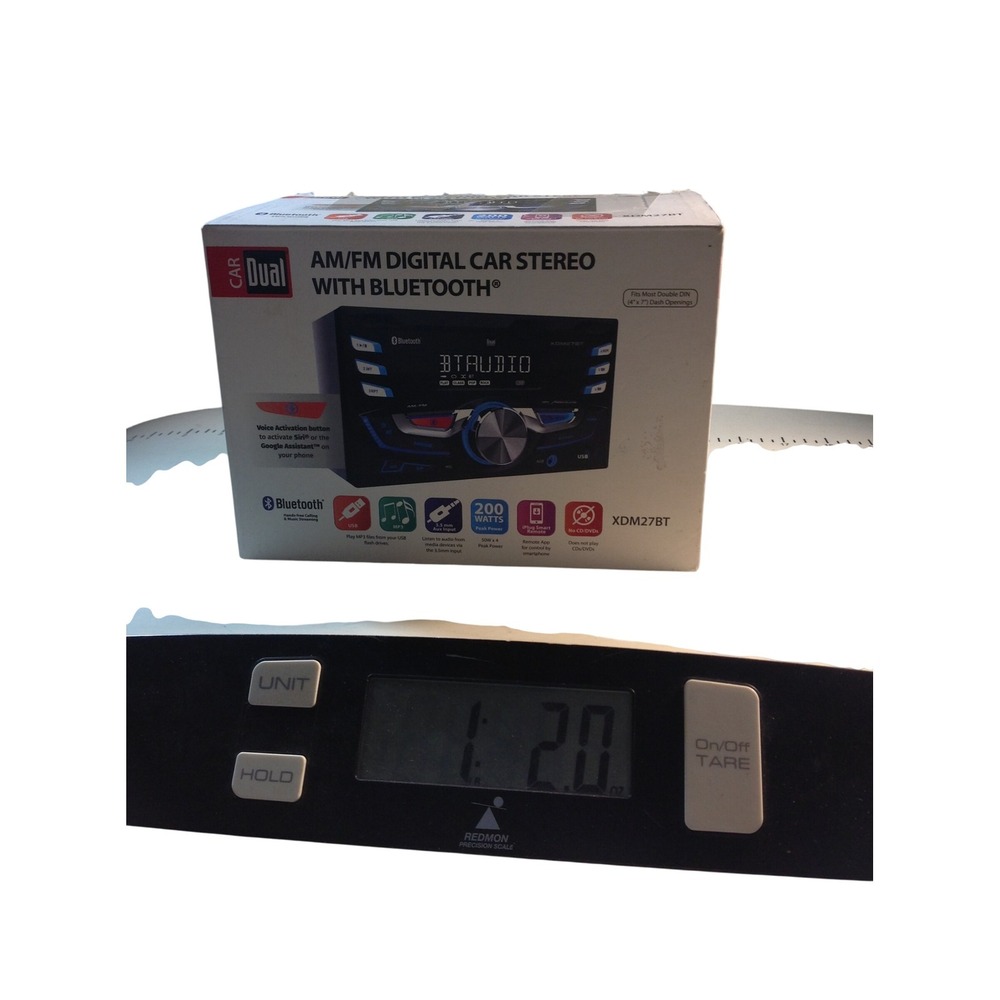 Dual Electronics XDM27BT Car Stereo Bluetooth AM/FM Digital Media Receiver Black